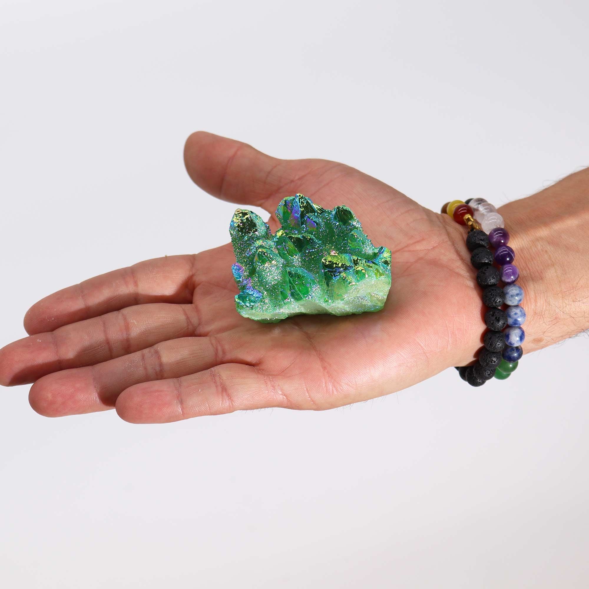 Géode Calcite Colorée Verte 7-10cm — 100-150g – photo 3