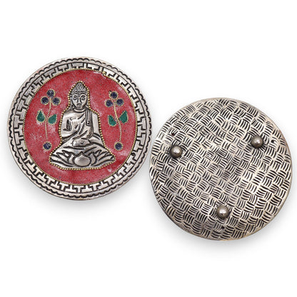 Porte-encens Bouddha Rouge 10cm - Méditation & Purification – photo 2