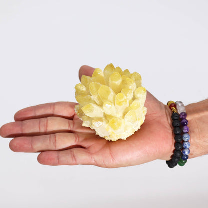 Cluster de Quartz Fantôme - Quartz Fantôme Jaune (8 cm) - photo 4