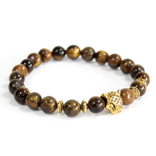 Bracelet boho - Gold Tiger / Tiger Eye