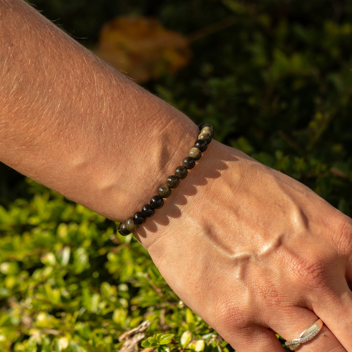 Bracelet Obsidienne Dorée — Perles de 6 mm - photo 6
