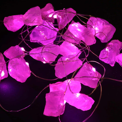 Guirlande Lumineuse en Quartz Rose Brut — USB — 227 cm - photo 6