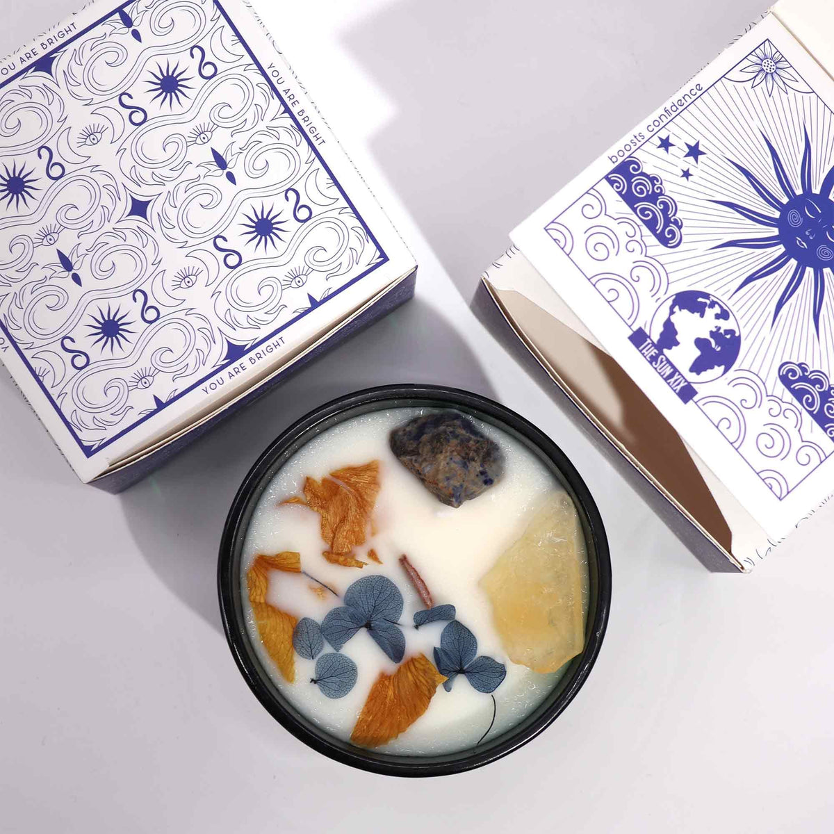 Bougie aux Pierres Citrine & Sodalite — Le Soleil - photo 6