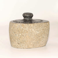 Pot en Riverstone Naturel — Couvercle Pierre 9×7cm – photo 7