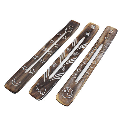 Porte-Encens Bois Blanchi - Artisanal Inde Simple – photo 4
