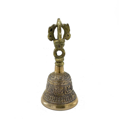 Cloche Tibétaine Gravée 5x11cm — Méditation