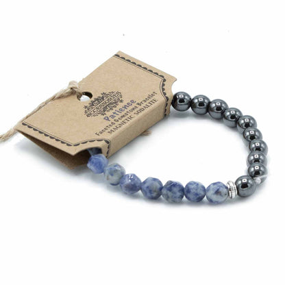 Bracelet magnétique en pierres facettées - Sodalite - photo 2