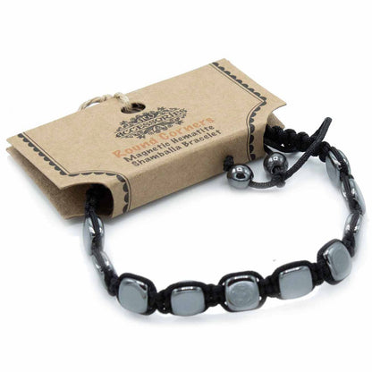 Bracelet Hématite Magnétique Shamballa - Équilibre & Protection