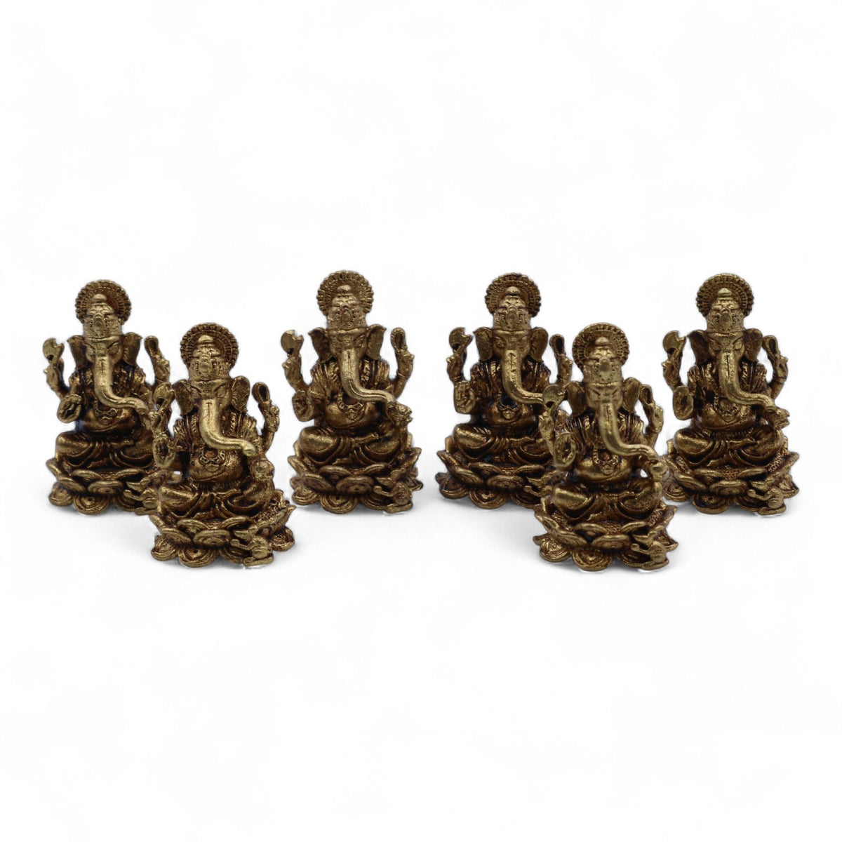 Statue Miniature Ganesh en Laiton — Lotus — 3,7 cm - photo 6