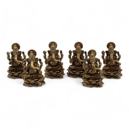 Statue Miniature Ganesh en Laiton — Lotus — 3,7 cm - photo 6