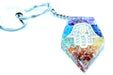 Orgonite Power Keyring - Gemstone Chakra Hamsa