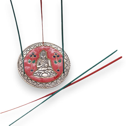 Porte-encens Bouddha Rouge 10cm - Méditation & Purification – photo 3