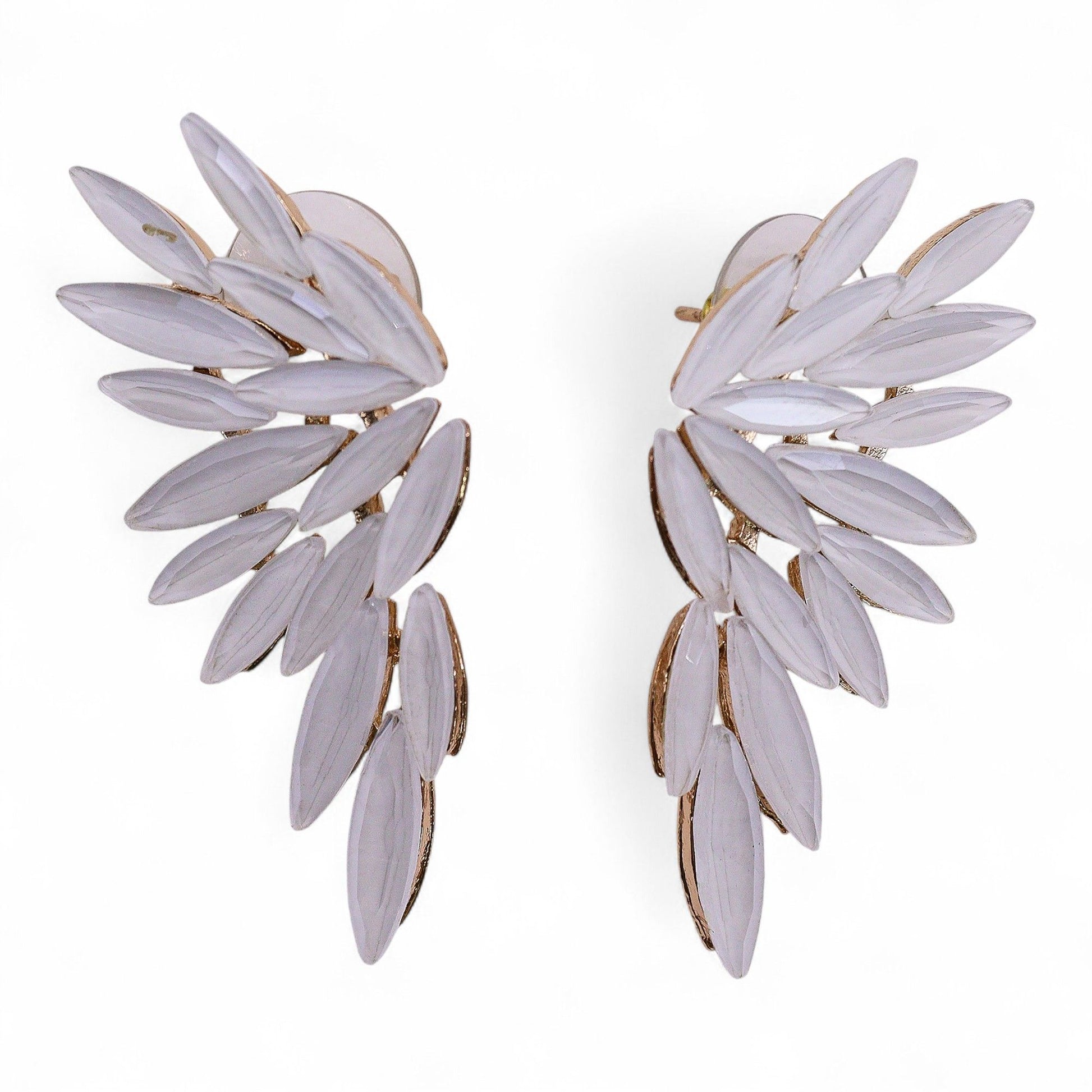 Boucles d'Oreilles Ange Ailes – Verre Vintage & Acier – photo 2