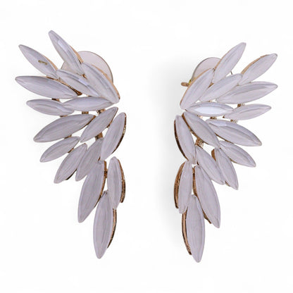 Boucles d'Oreilles Ange Ailes – Verre Vintage & Acier – photo 2