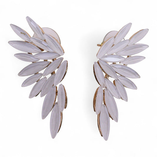 Boucles d'Oreilles Ange Ailes – Verre Vintage & Acier – photo 2