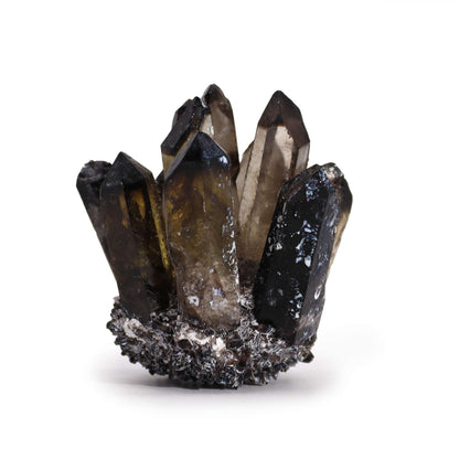 Cluster de Quartz Fantôme - Quartz Fantôme Fumé (8 cm)
