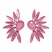 Boucles d'oreilles Ailes d'Ange - Verre Rose Vintage