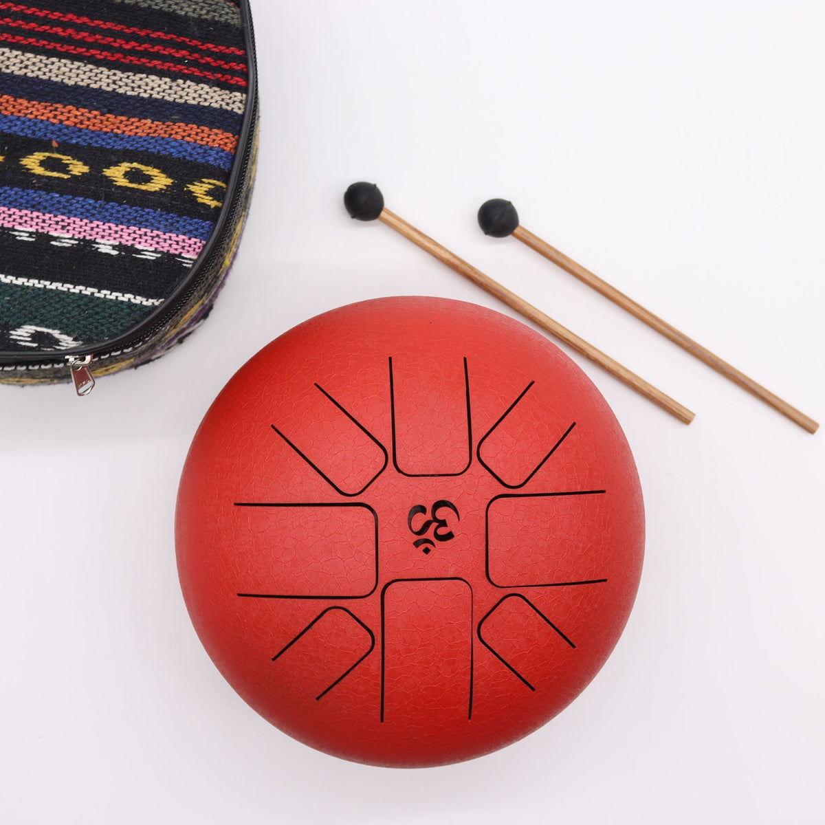 Med Steel Tongue Happy Drums Om Red- 22x16cm – photo 4