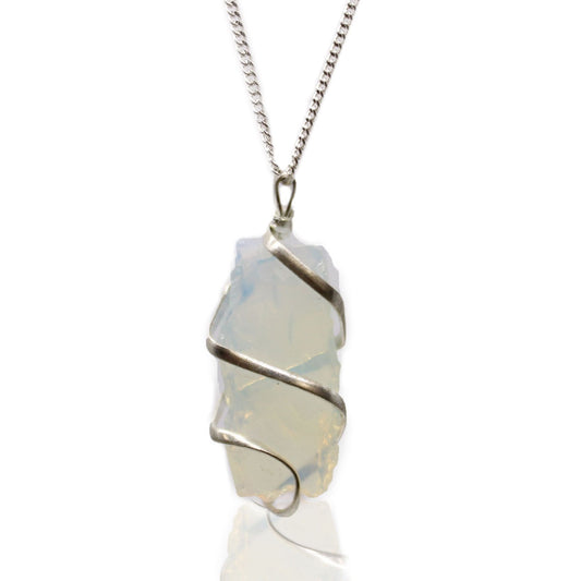 Collier cascade en Opalite