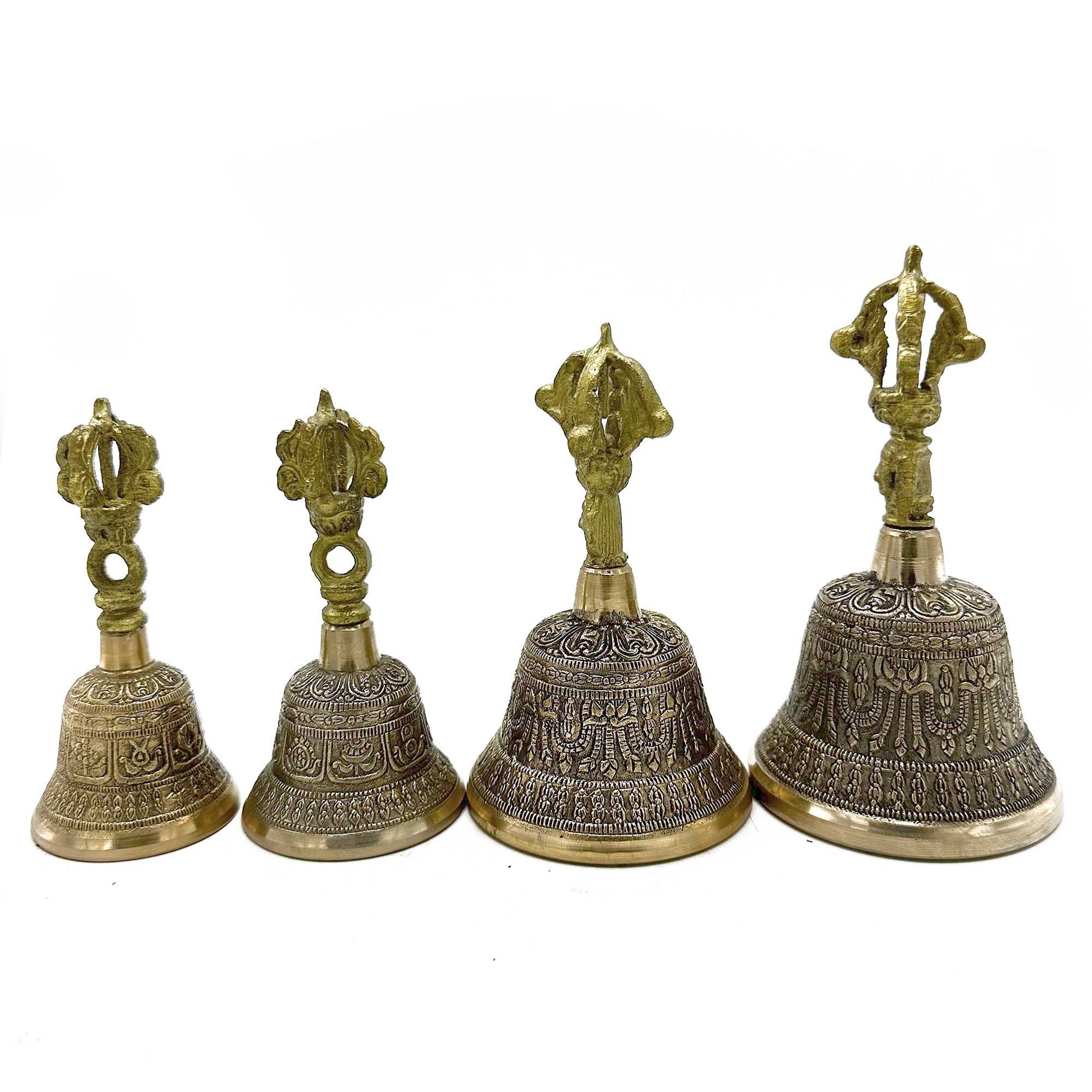 Cloche Tibétaine Gravée 5x11cm — Méditation – photo 2
