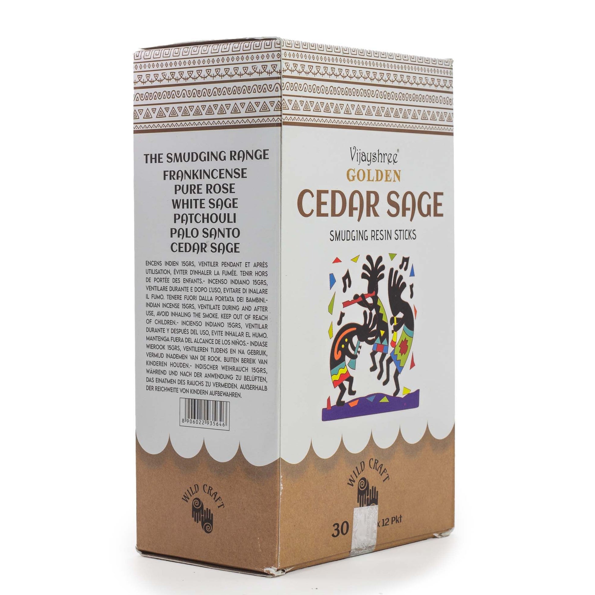 30g Golden Cedar Sage Smudging Resin Sticks (6s)