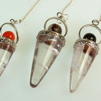 Rock Crystal Cone & Silver Ring - Asst