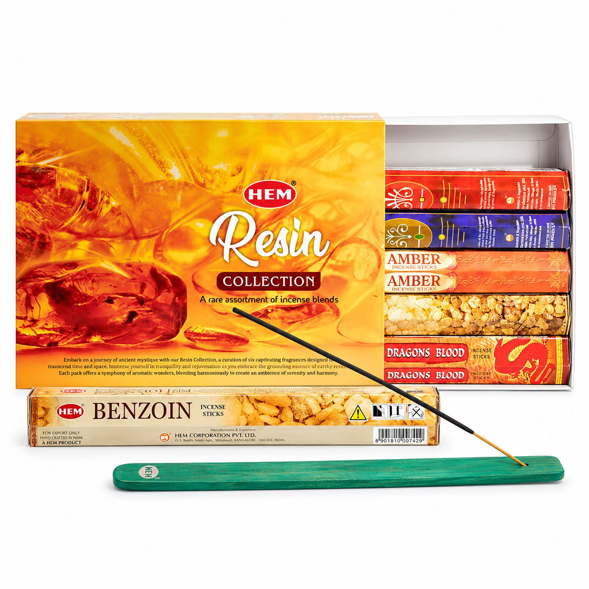 Coffret d'Encens HEM Résines — 6 Étuis et Porte-encens - photo 2