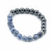 Bracelet magnétique en pierres facettées - Sodalite