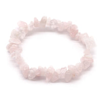 Bracelet en chips de Quartz Rose