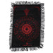 Pendule Divination — Tissu Soleil Sorcière Noir & Rouge Sang