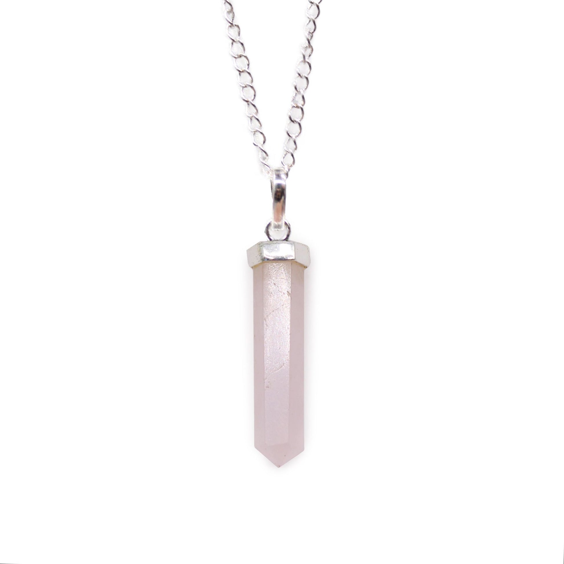 Pendentif Quartz Rose - Pierre Naturelle Amour