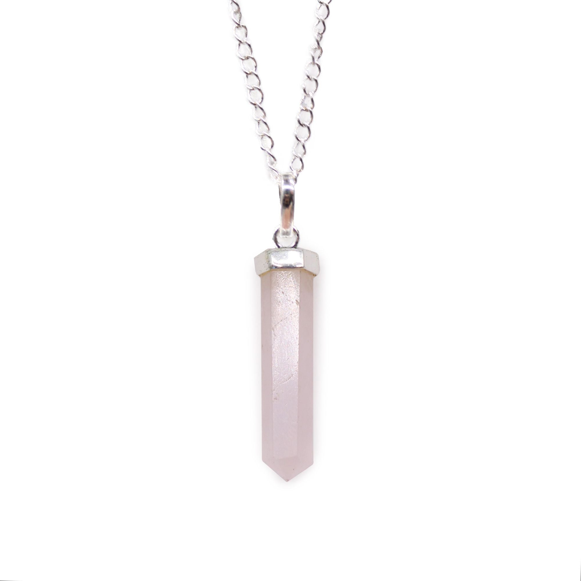 Pendentif Quartz Rose - Pierre Naturelle Amour