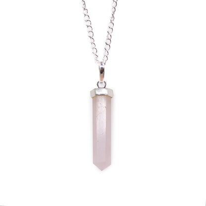 Pendentif Quartz Rose - Pierre Naturelle Amour