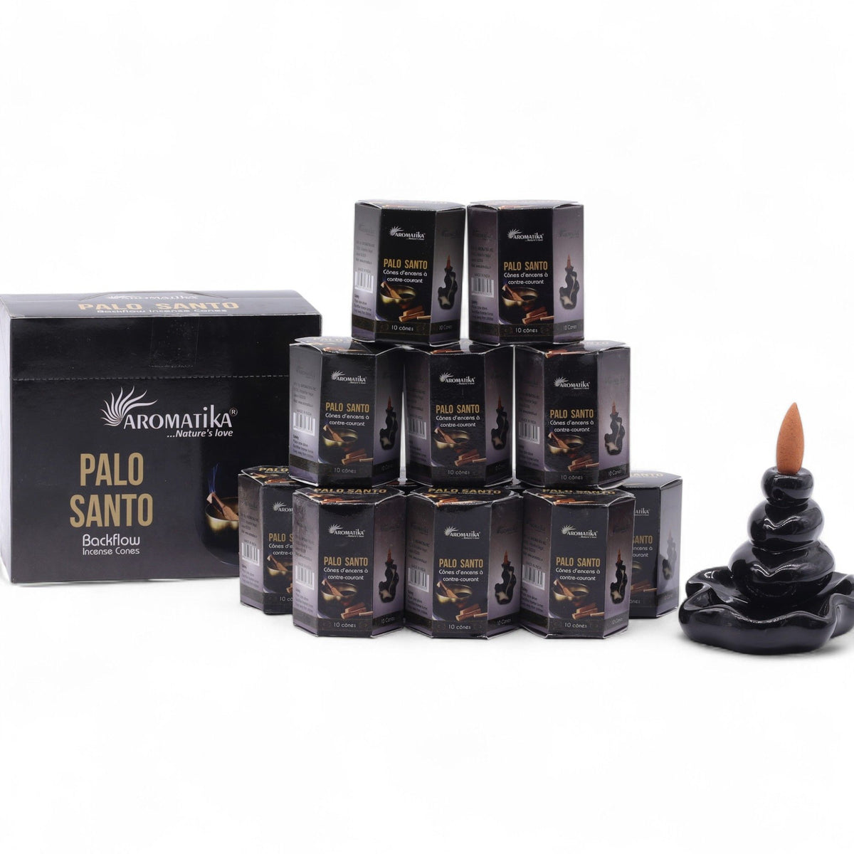 Lot 10 Cônes Encens Palo Santo Backflow - Purification & Méditation – photo 7