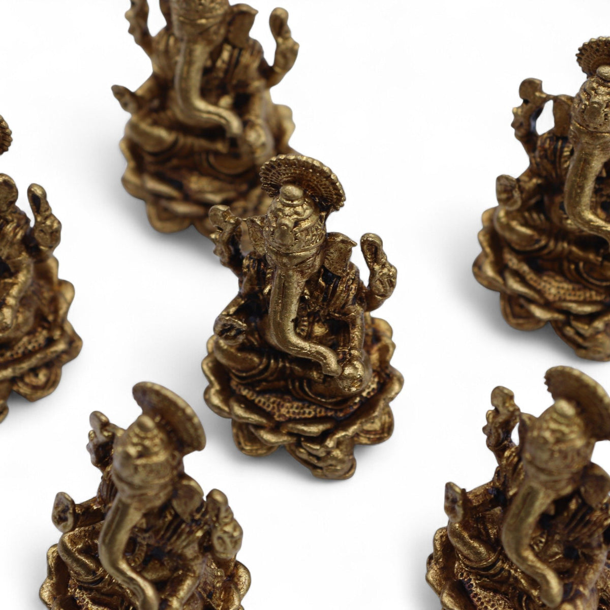 Statue Miniature Ganesh en Laiton — Lotus — 3,7 cm - photo 7