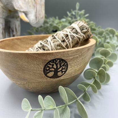 Bol Rituel en Bois Arbre de Vie 14x7cm - Offrande & Fumigation – photo 2