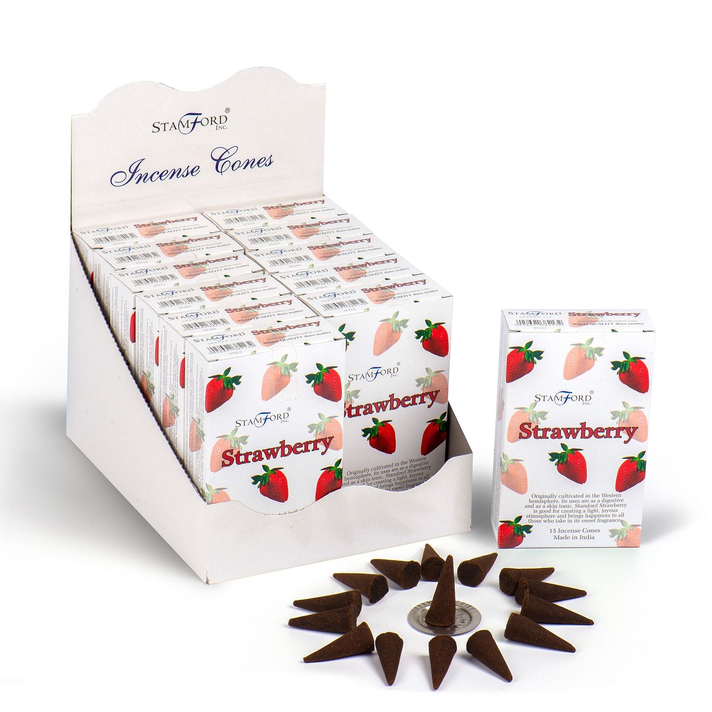 Cônes d'Encens Fraise - Relaxation & Méditation Premium