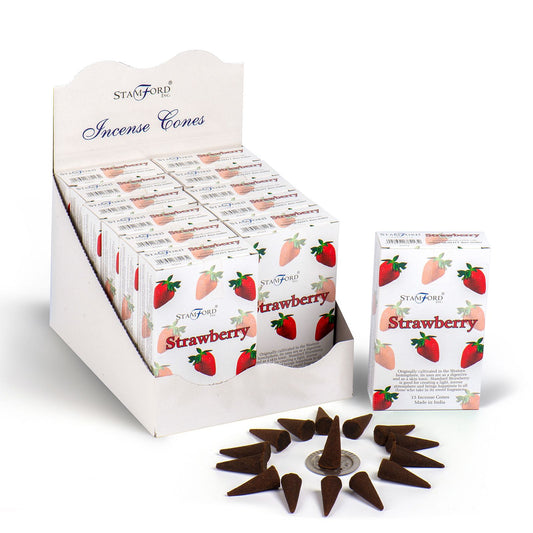 Cônes d'Encens Fraise - Relaxation & Méditation Premium