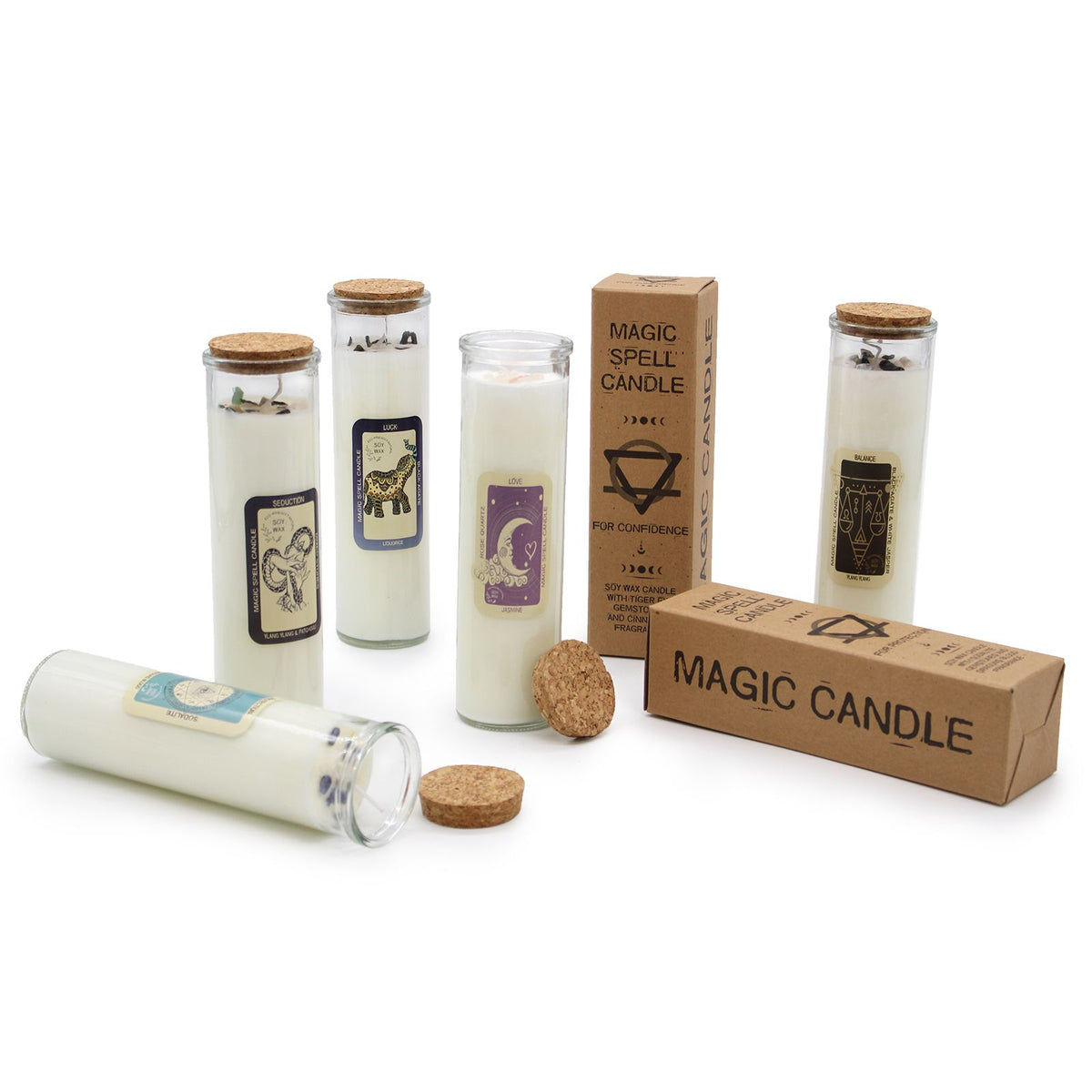 Bougie Magique Purification — Jaspe Blanc, Sauge & Menthe Poivrée