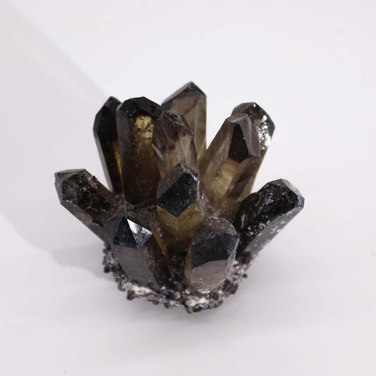 Cluster de Quartz Fantôme - Quartz Fantôme Fumé (8 cm) - photo 2