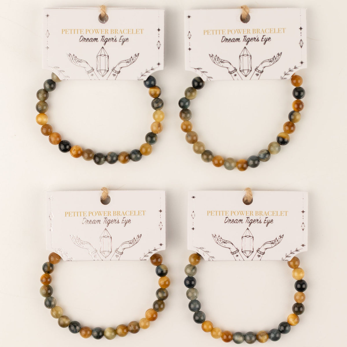 Bracelet Œil de Tigre Mélangé — Perles de 6 mm — 17 cm - photo 7