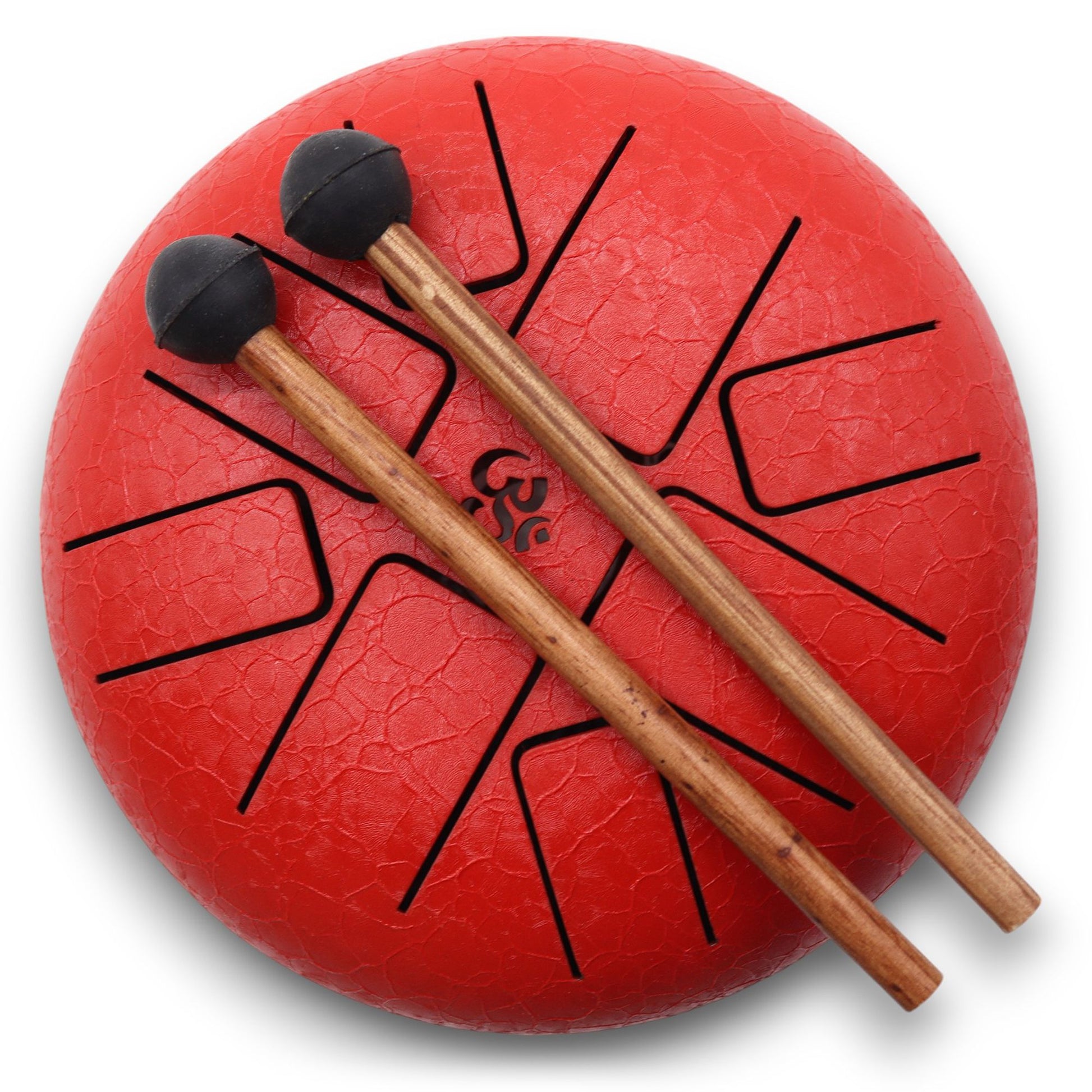 Med Steel Tongue Happy Drums Om Red- 22x16cm