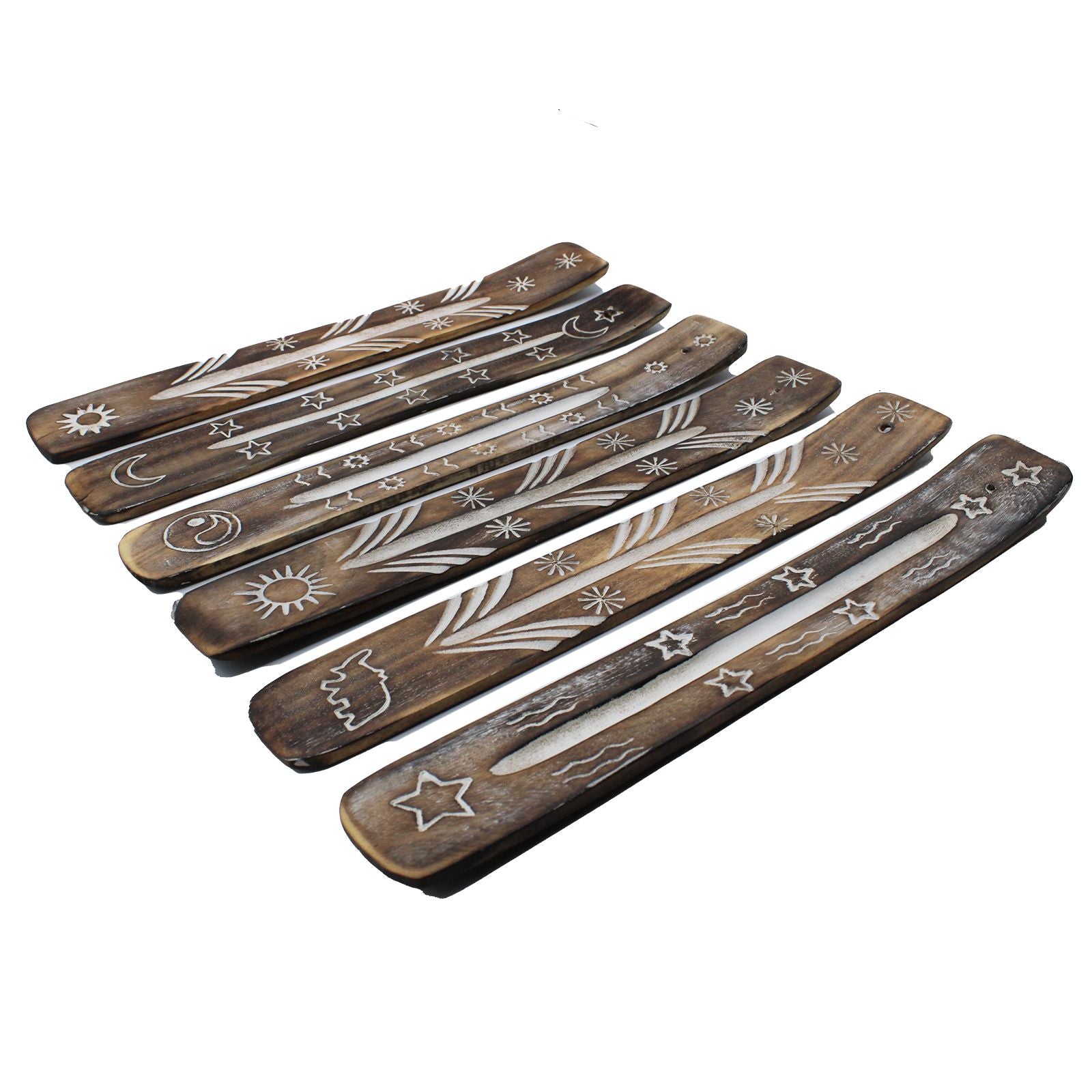 Porte-Encens Bois Blanchi - Artisanal Inde Simple – photo 3