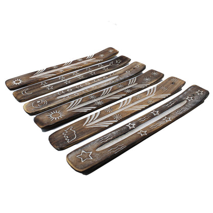 Porte-Encens Bois Blanchi - Artisanal Inde Simple – photo 3