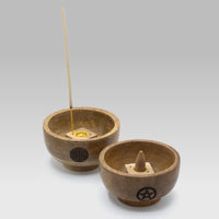 Small Ritual Bowl Incense Cone Holder 11x6.cm - (asst esoteric)