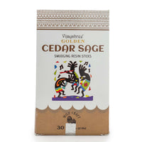 30g Golden Cedar Sage Smudging Resin Sticks (6s)