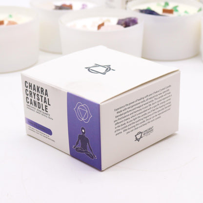 Bougie Chakra du Troisième Œil — Améthyste & Quartz Rose - photo 4