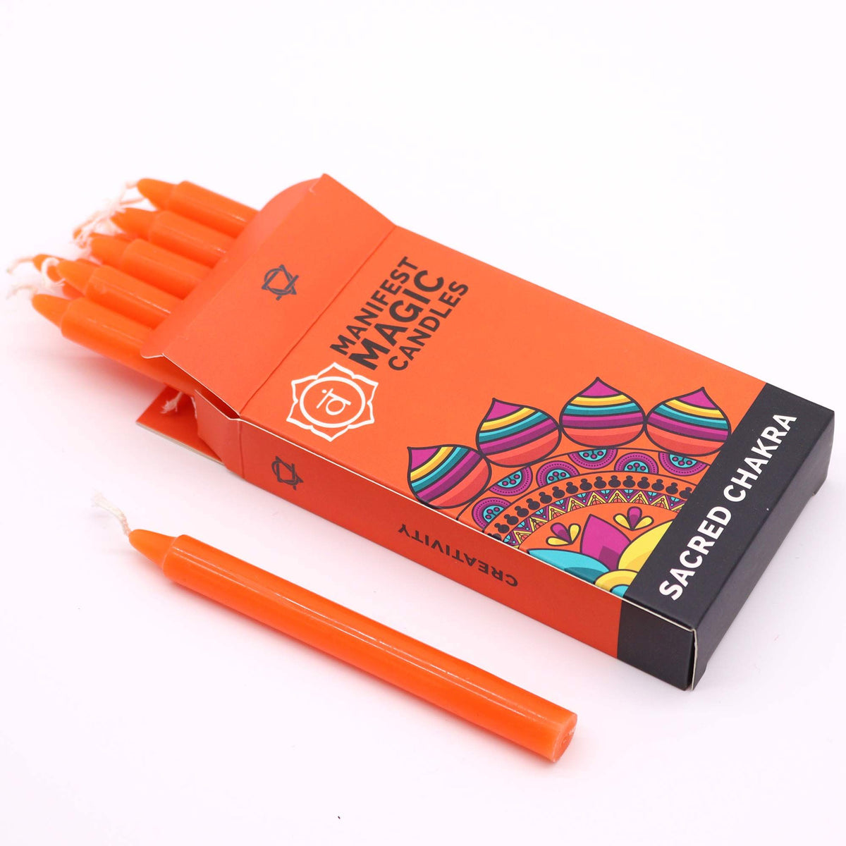 Bougies Rituelles Chakra Sacré — Orange — Lot de 12 - photo 2