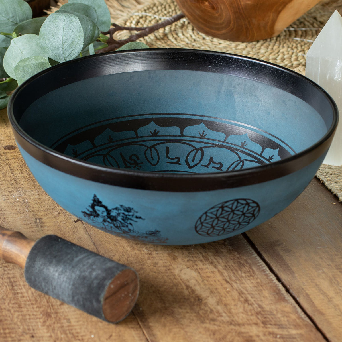 Bol Chantant en Aluminium — Double Dorje Bleu — 27 cm - photo 3