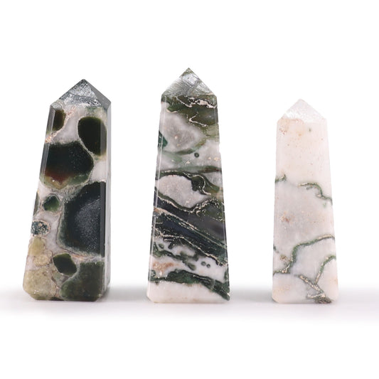 Obélisque en Agate Mousse (5 cm)